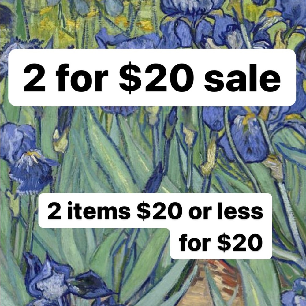 2 for $20 sale